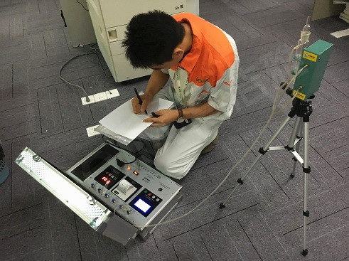 高潔雅甲醛檢測現(xiàn)場-國電電力集團南方分公司，見證大企之美。